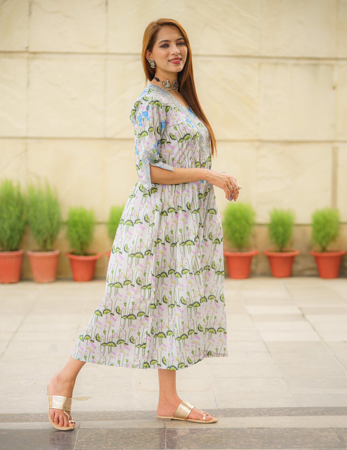 Divine Embrace Pichwai Art Kurti