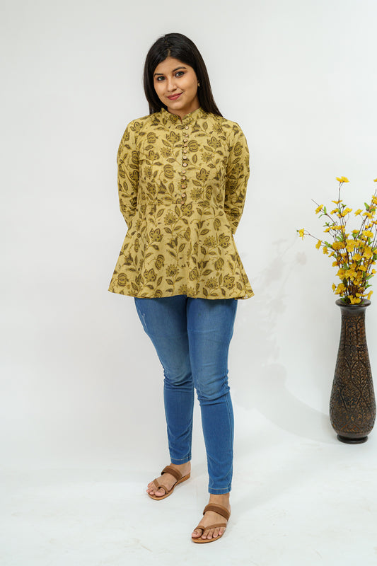 Blissful Biscotti Ajrakh Short Kurti