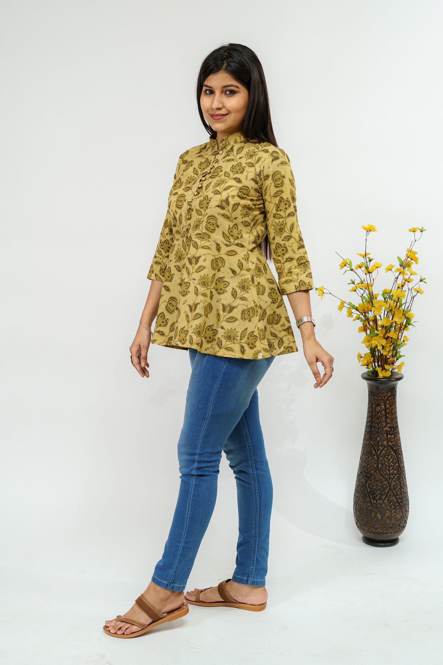 Blissful Biscotti Ajrakh Short Kurti