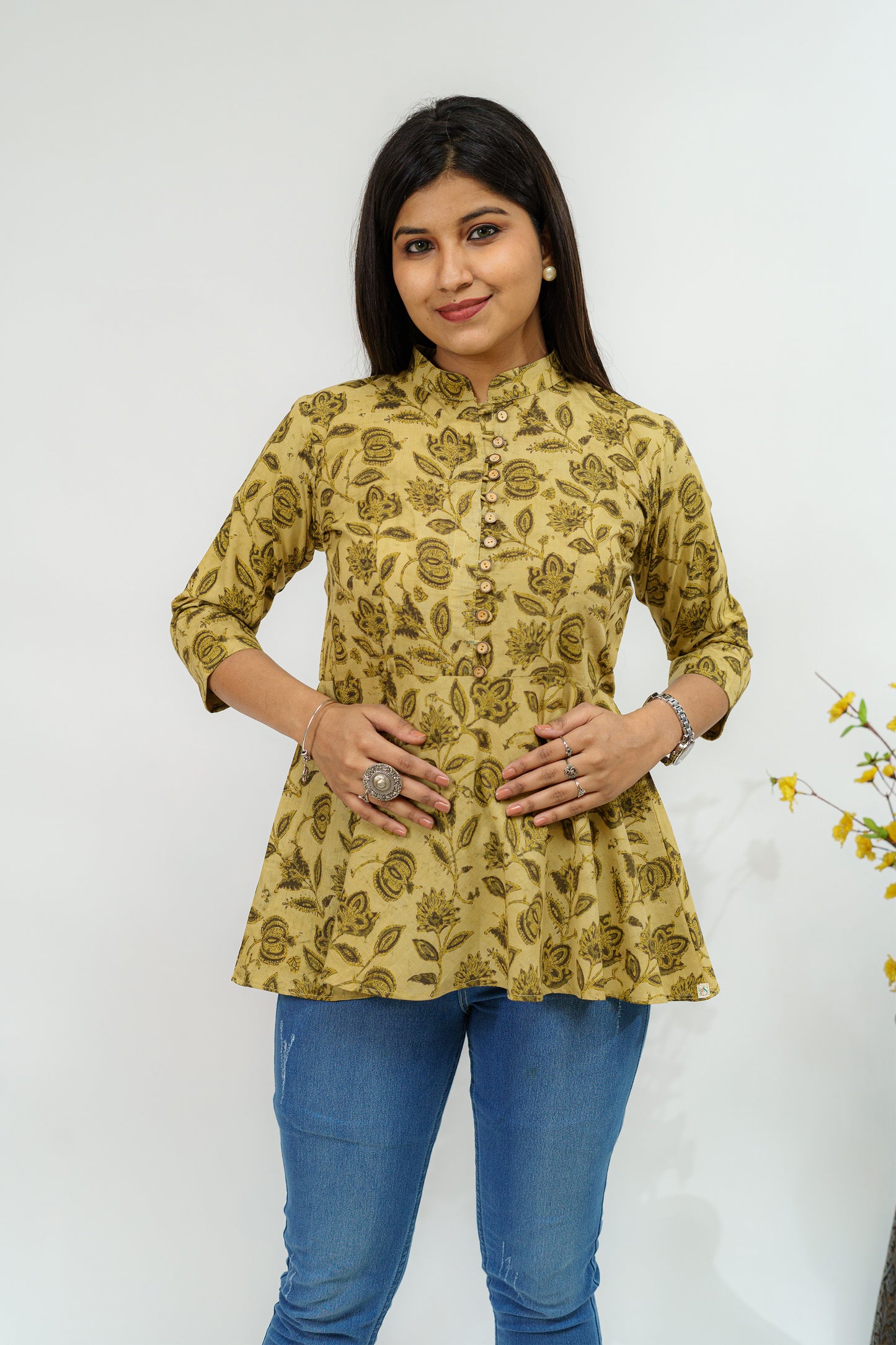 Blissful Biscotti Ajrakh Short Kurti