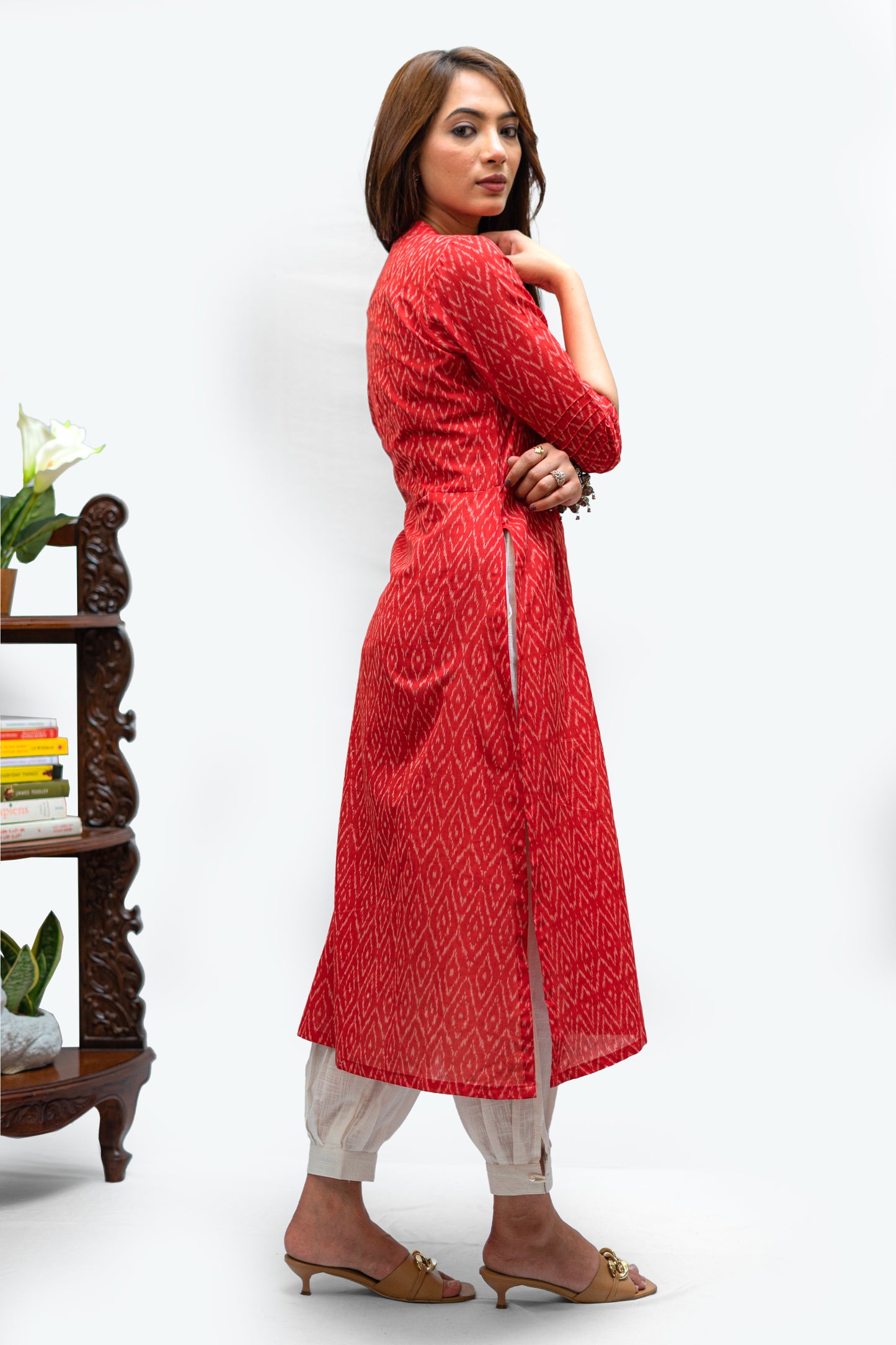 Marmalade Ikkat Woven Semi Formal Kurti