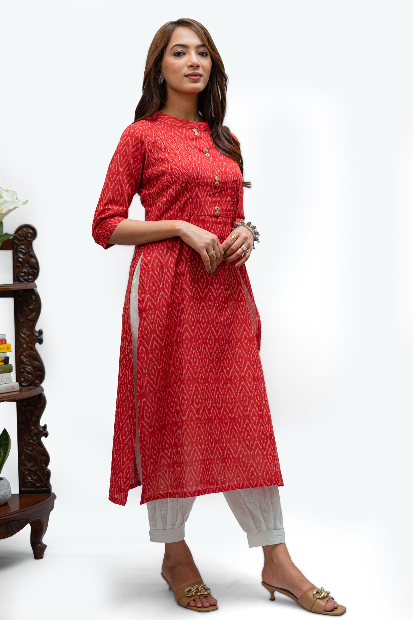 Marmalade Ikkat Woven Semi Formal Kurti