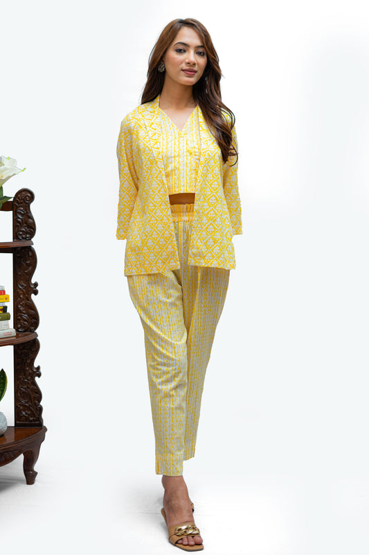 Sunshine Boho Chic Jaipur Block Print Co-ord Set