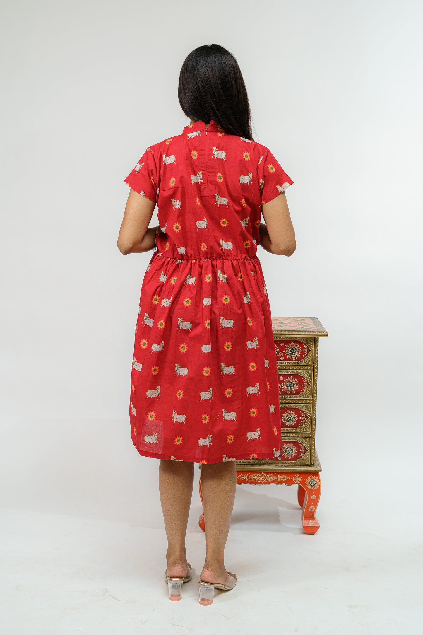 Scarlet Pichwai Angrakha Style Dress