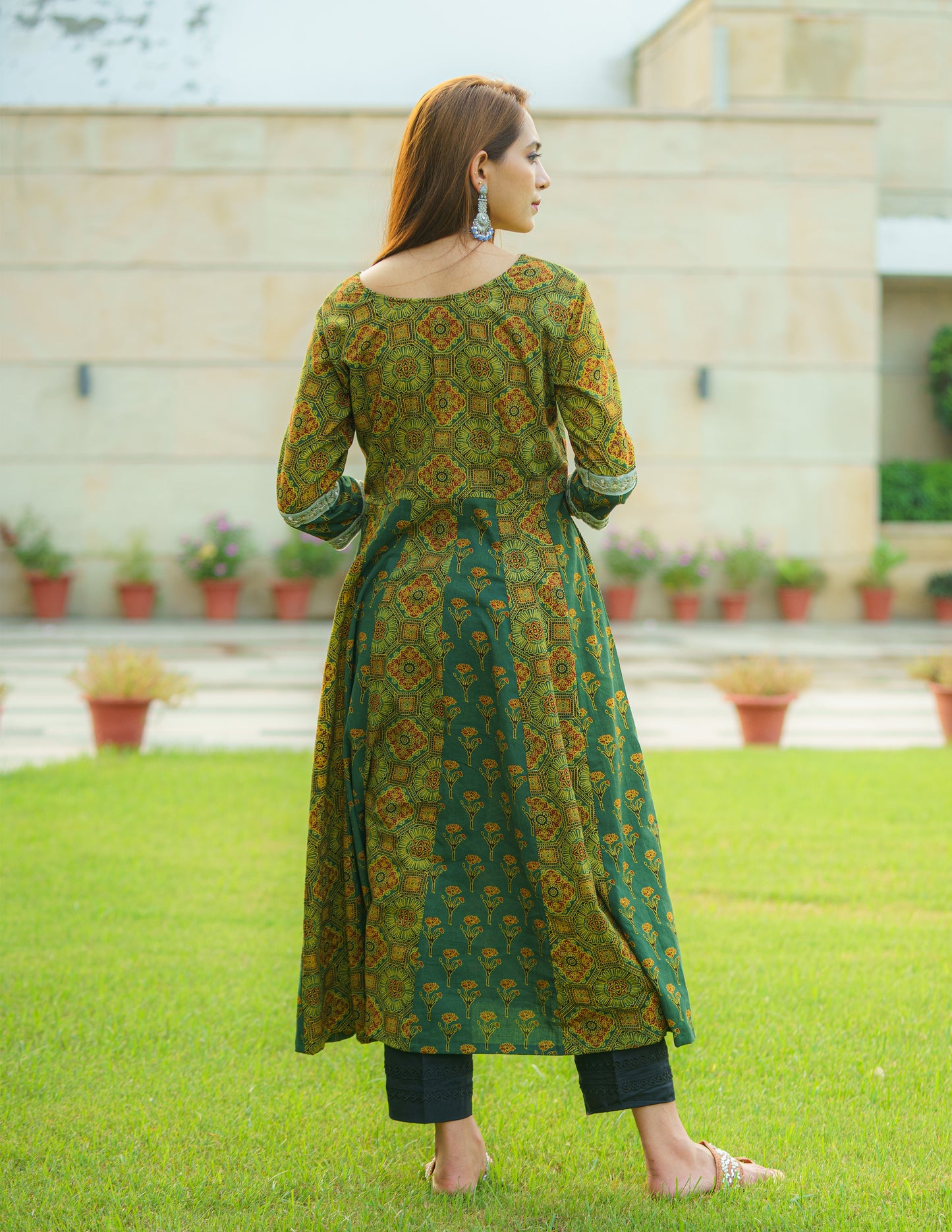 Blossoming Meadows Ajrakh Kurti