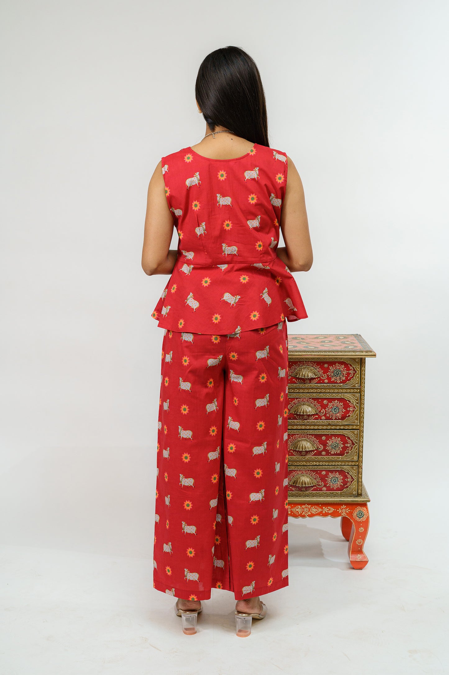 Kamadhenu Pichwai Peplum Co-ord Set