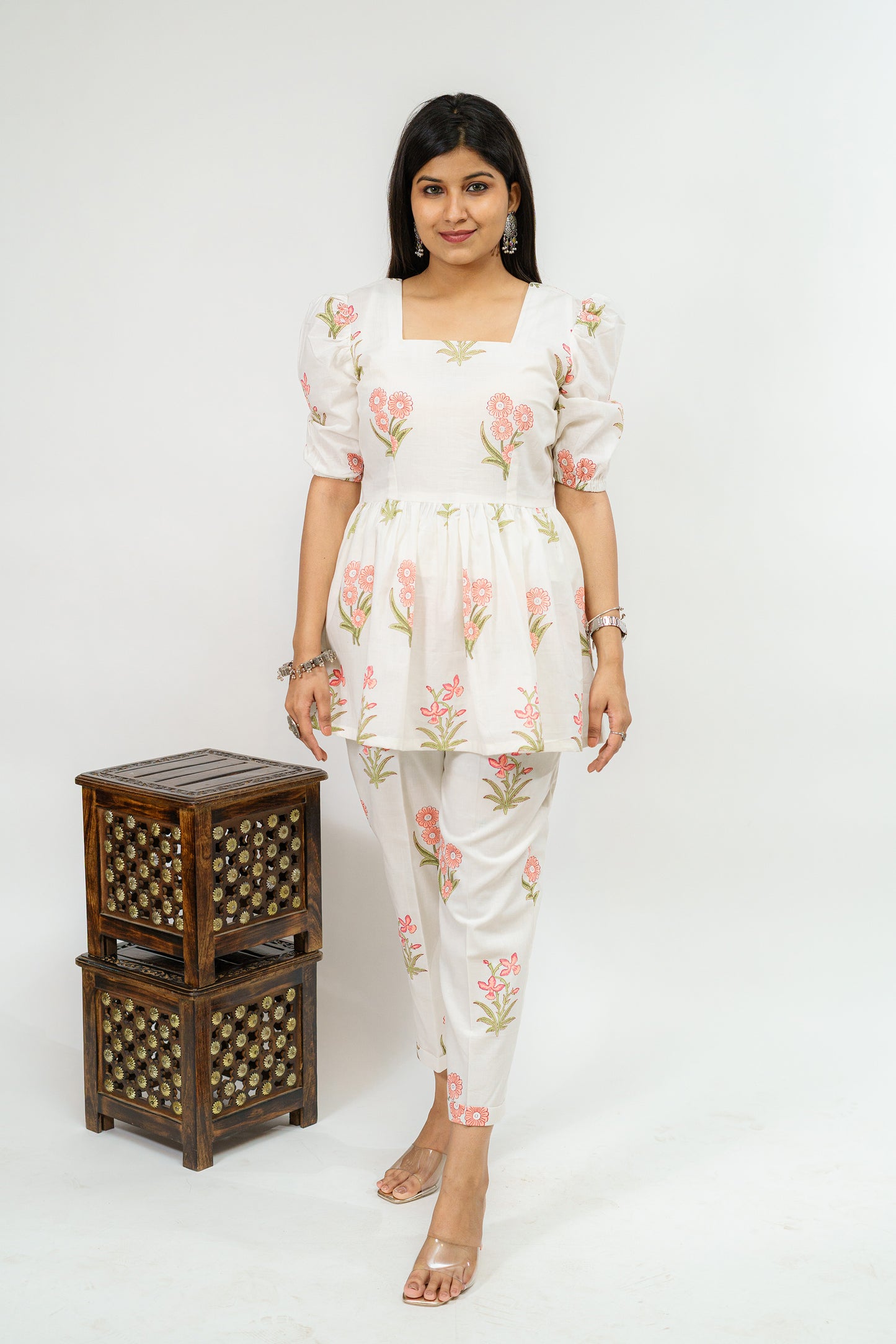 Vibrant Orchard Sanganeri Co-ord Set