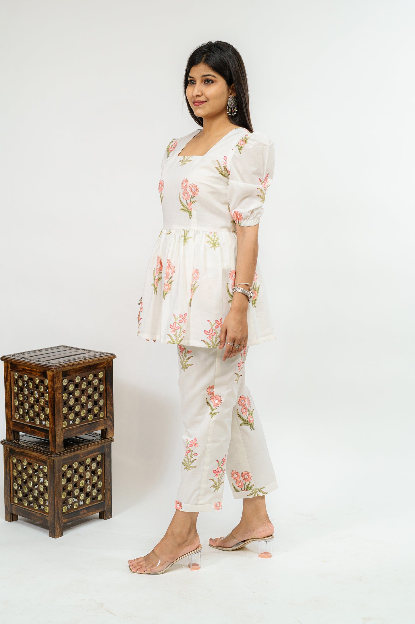 Vibrant Orchard Sanganeri Co-ord Set