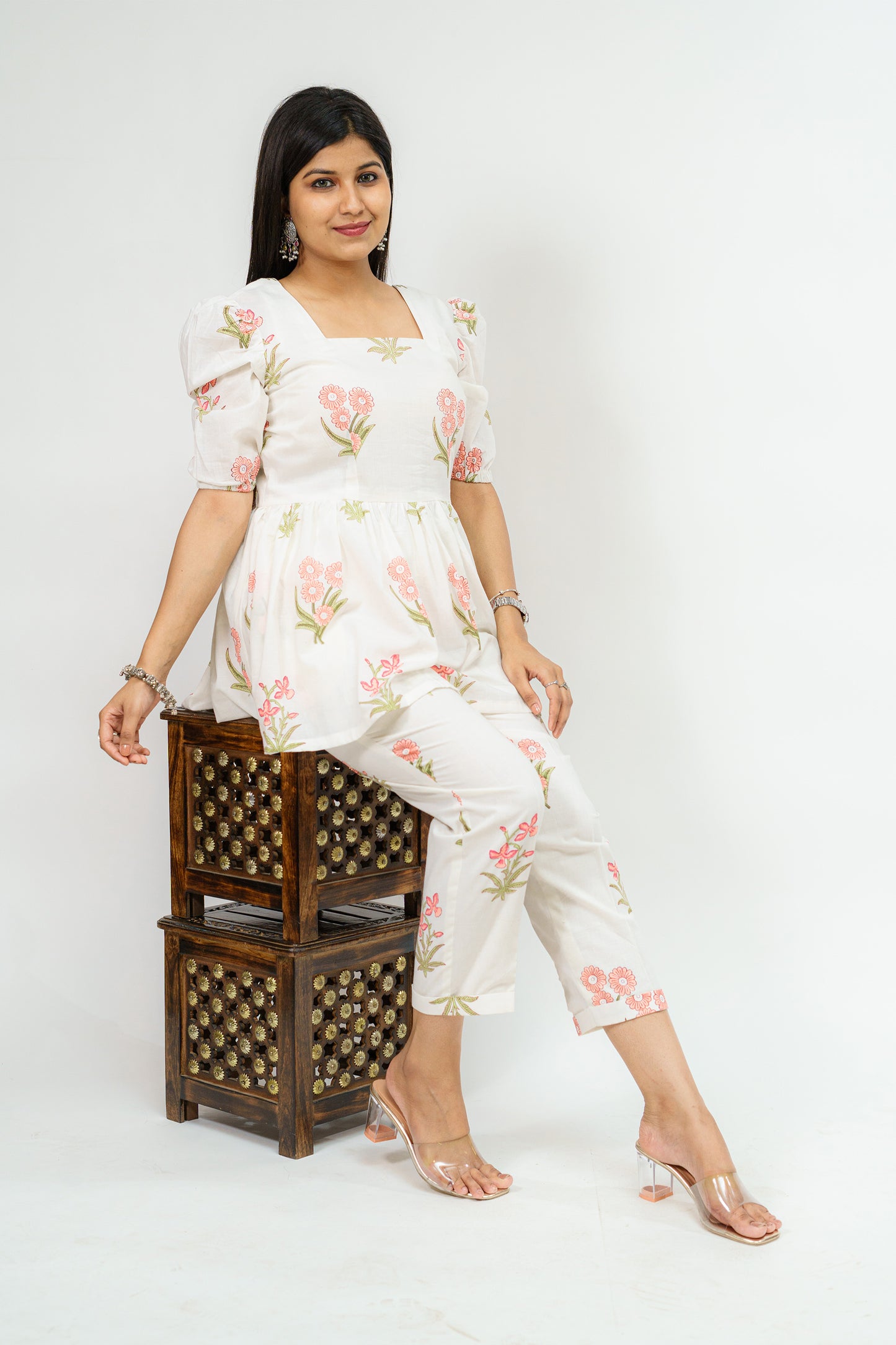 Vibrant Orchard Sanganeri Co-ord Set