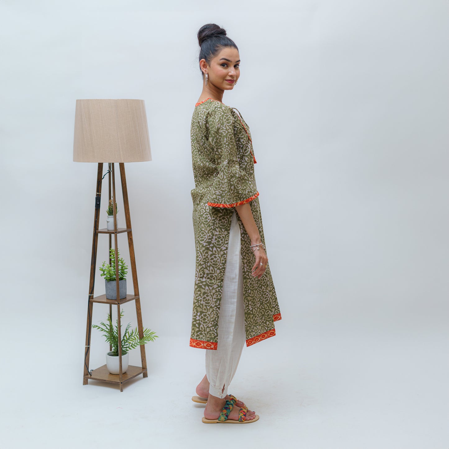 Enchanting & Ethereal Fern Batik Kurti