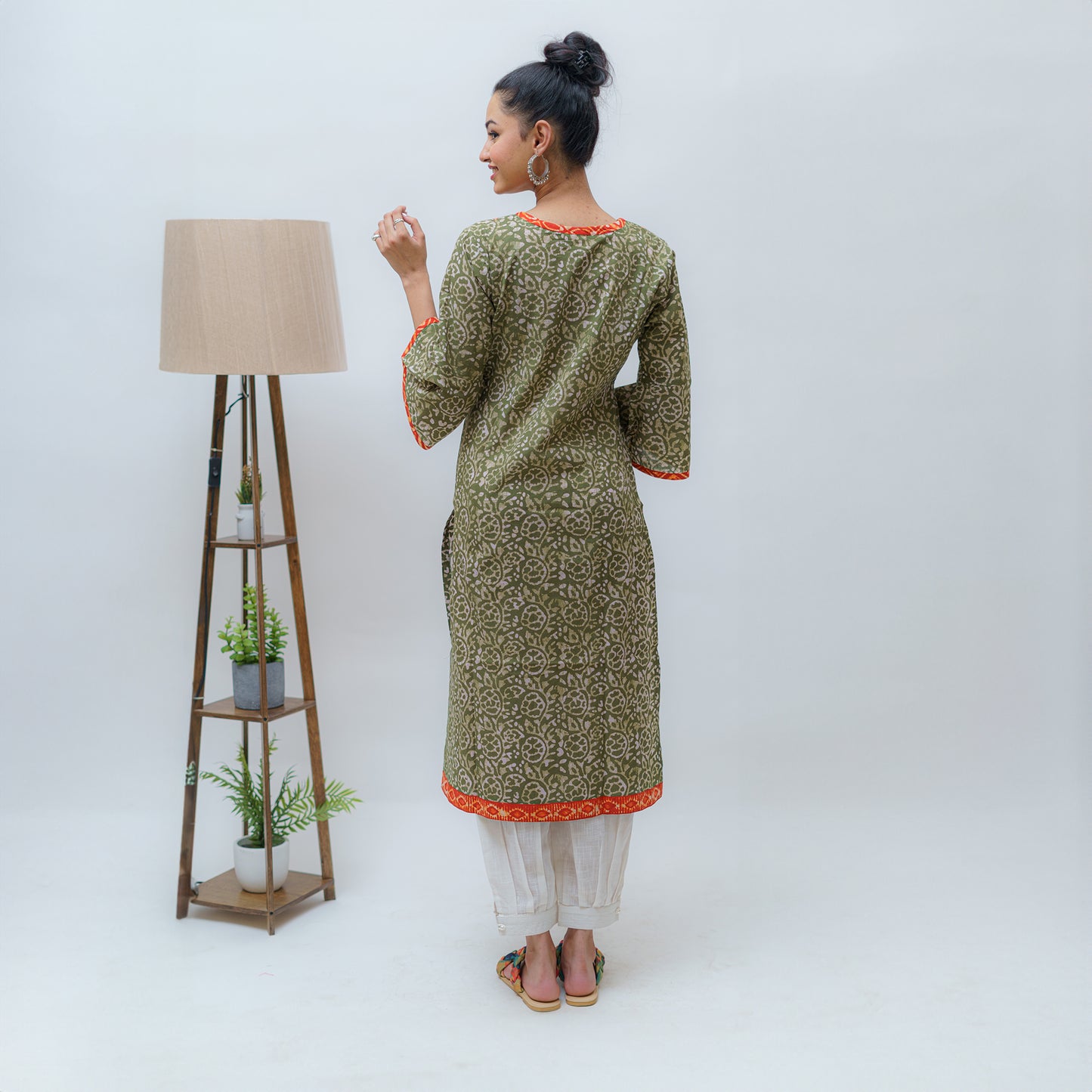 Enchanting & Ethereal Fern Batik Kurti