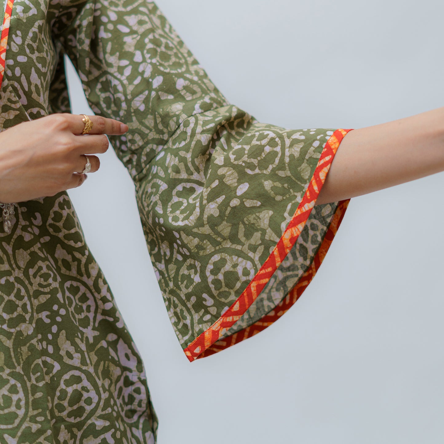 Enchanting & Ethereal Fern Batik Kurti