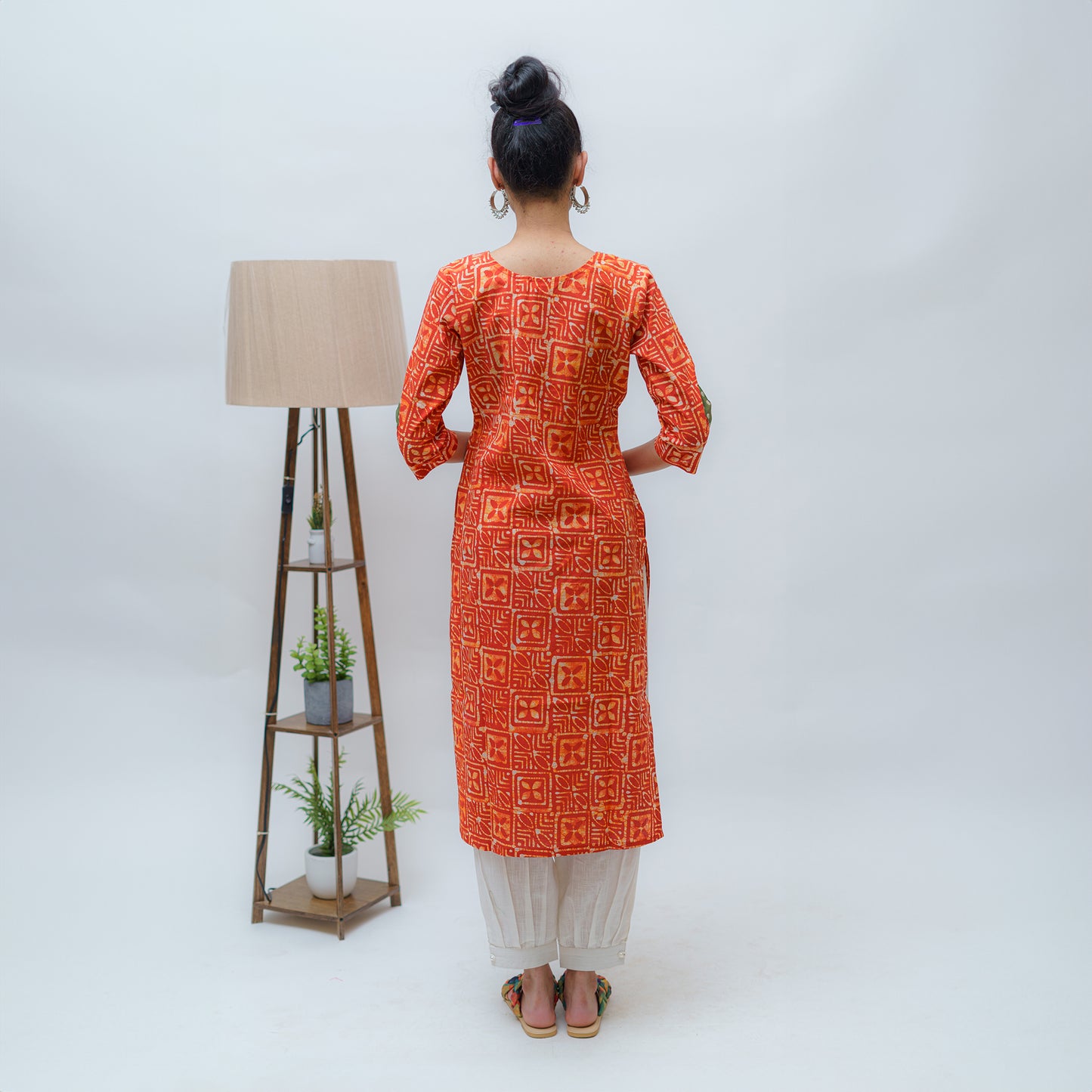 Tangerine & Lemon Myrtle Batik Kurti