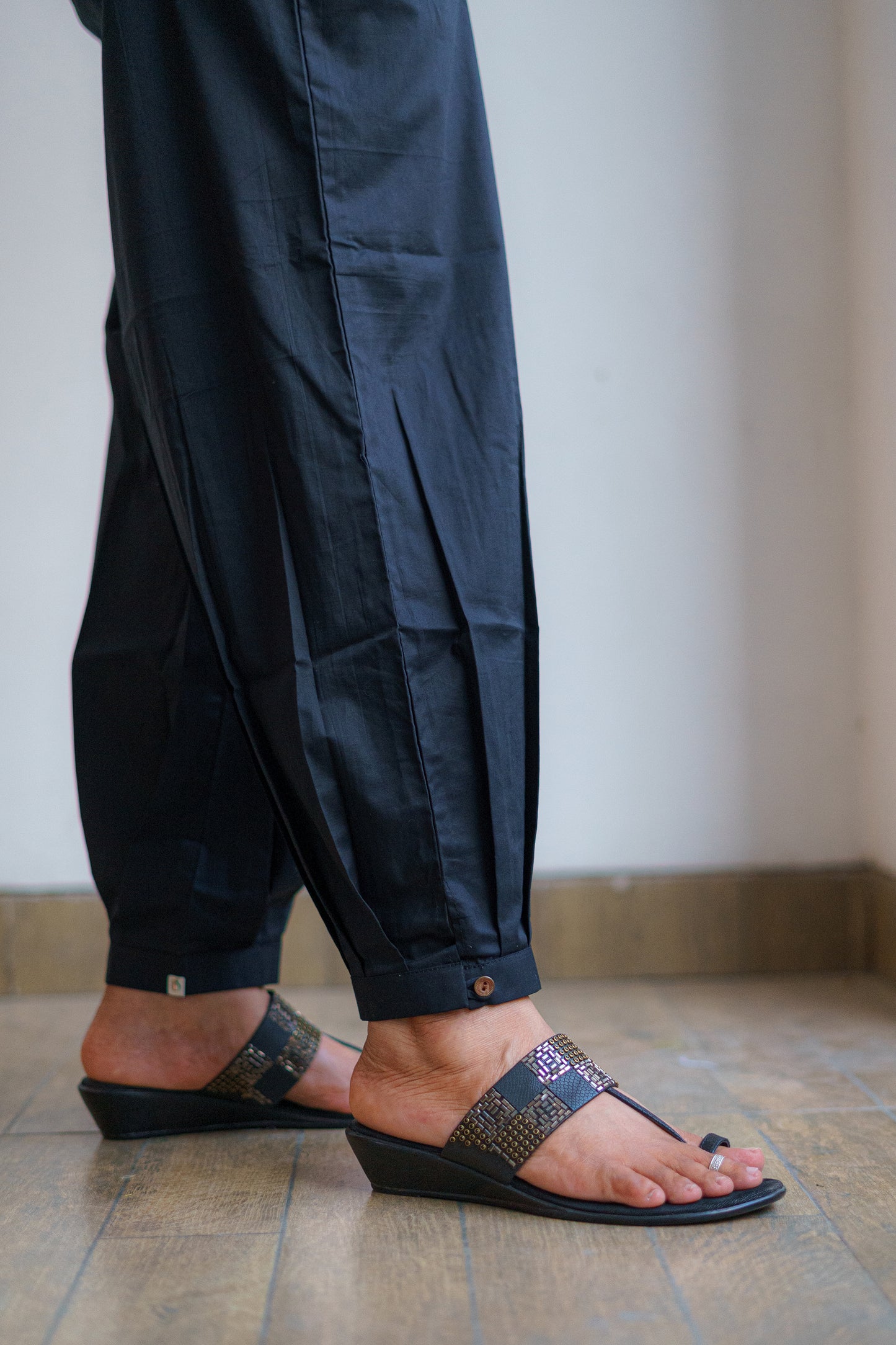 Black Afghani Cotton Pant