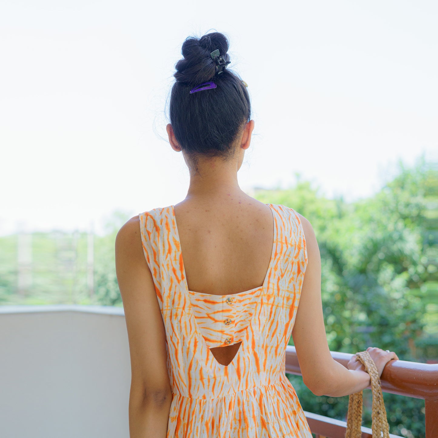 Sunset Hues Radiance Shibori Dress