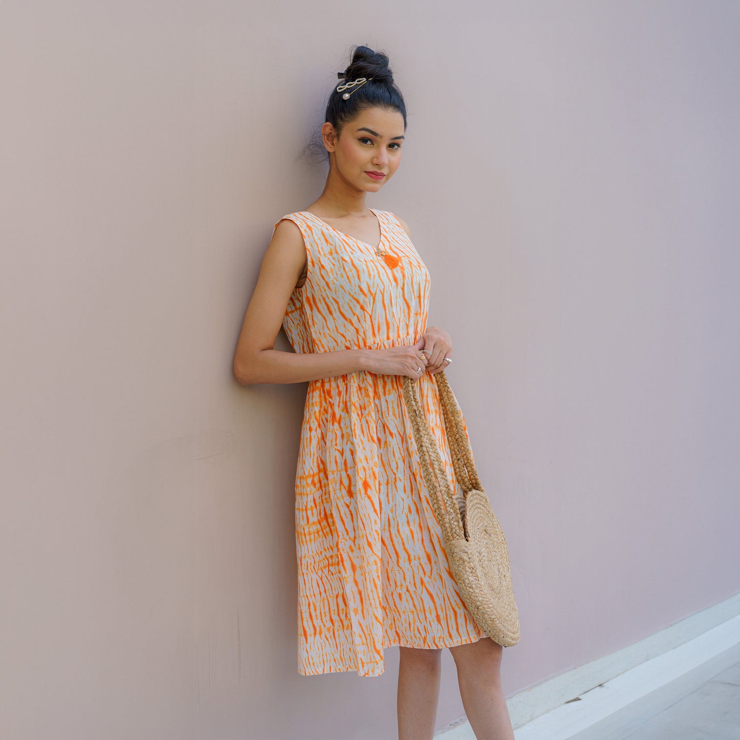 Sunset Hues Radiance Shibori Dress