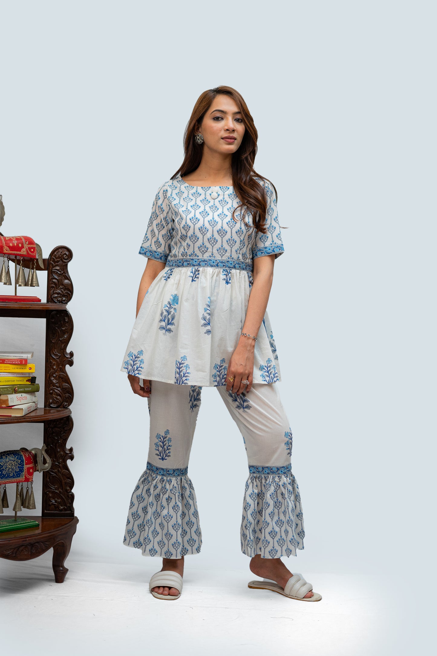 Sea Pearl Sanganeri Stunning Co-ord Set