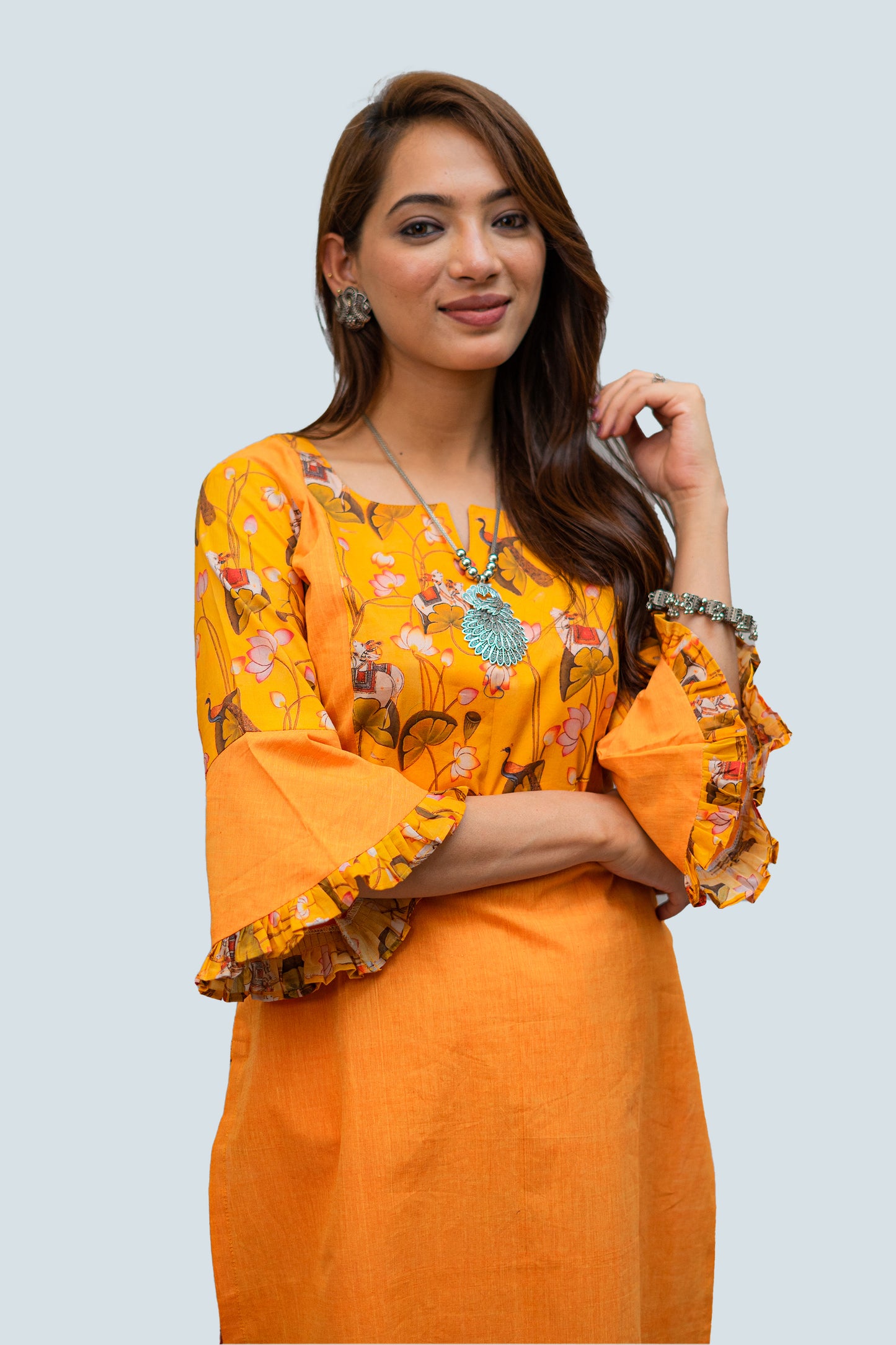 Tree of Life Pichwai Bell Sleeve Kurta