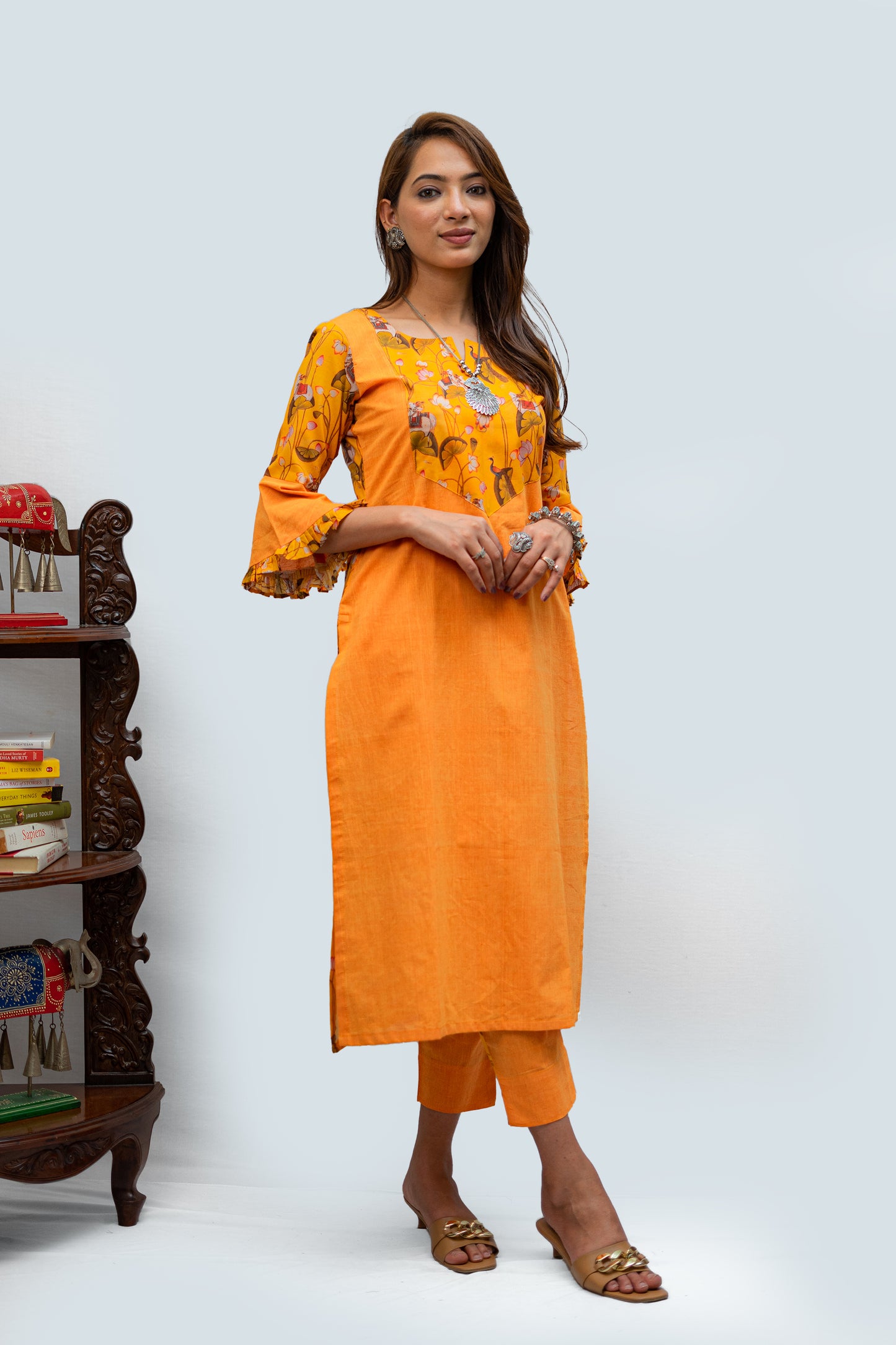 Tree of Life Pichwai Bell Sleeve Kurta