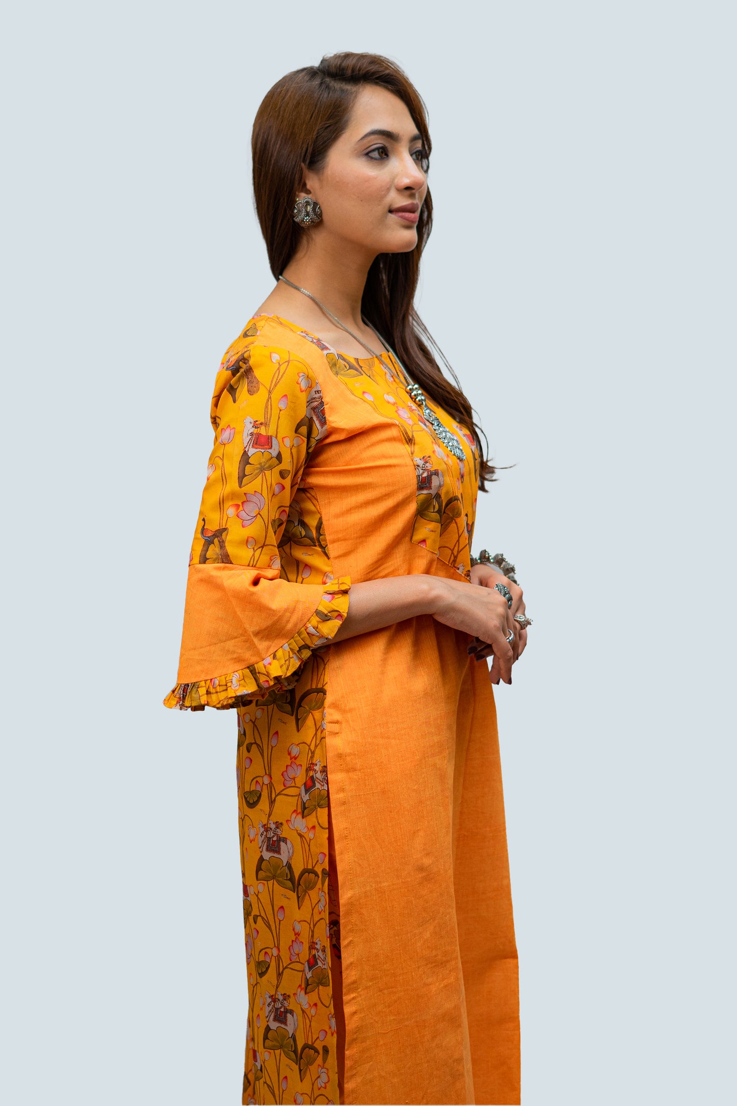 Tree of Life Pichwai Bell Sleeve Kurta