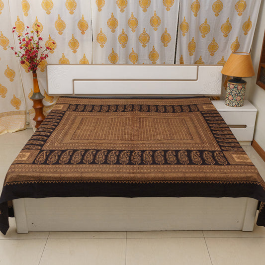 Chestnut Bagh Block Printed Double Bedcover