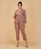 Rosewood Paisley Kalamkari Blazer Set