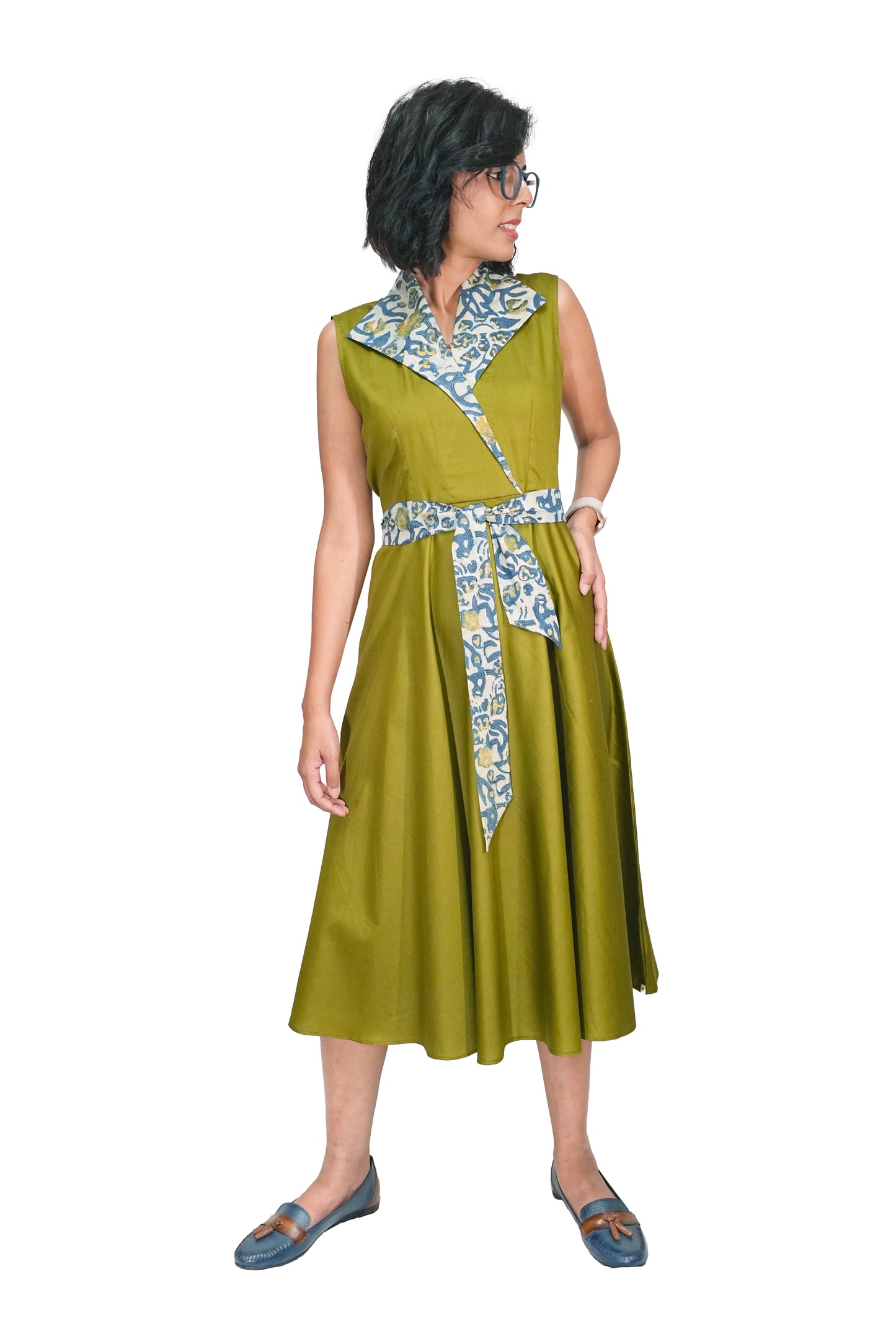 Opulent Olive Casual Dress