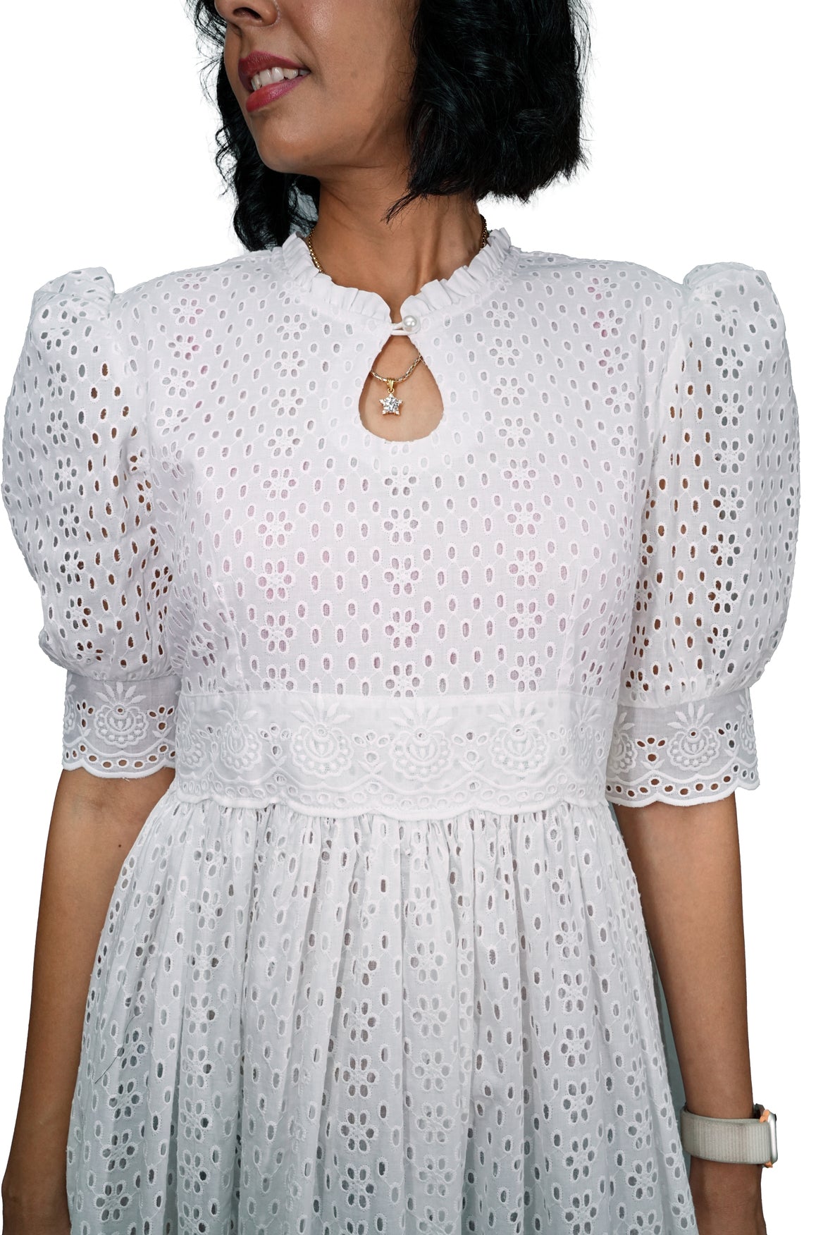 Snowy White Hakoba Dress