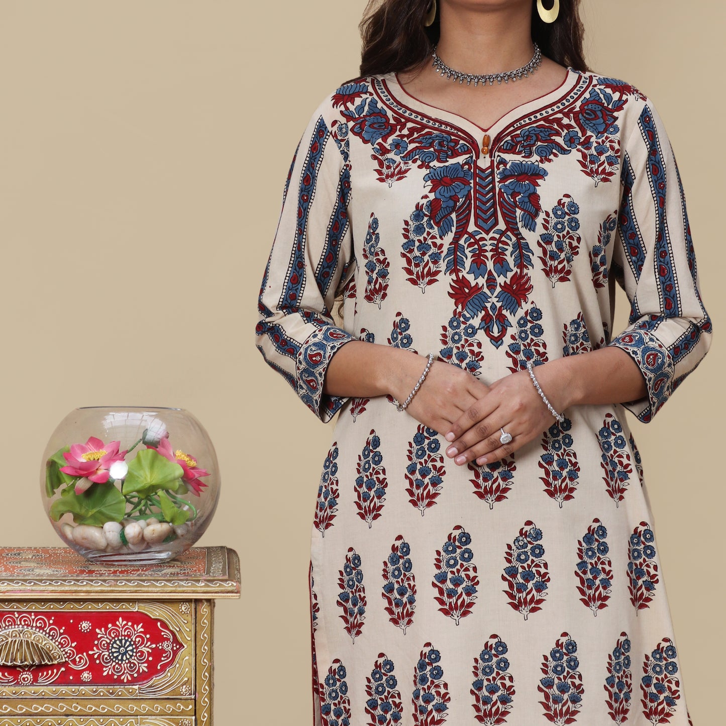 Orchard Ajrakh Hand Block Kurta