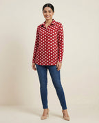 Pure Cotton Polka Dots - Red