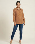 Pure cotton Striped Shirt - Mustard