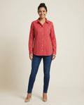 Pure cotton Striped Shirt - Red