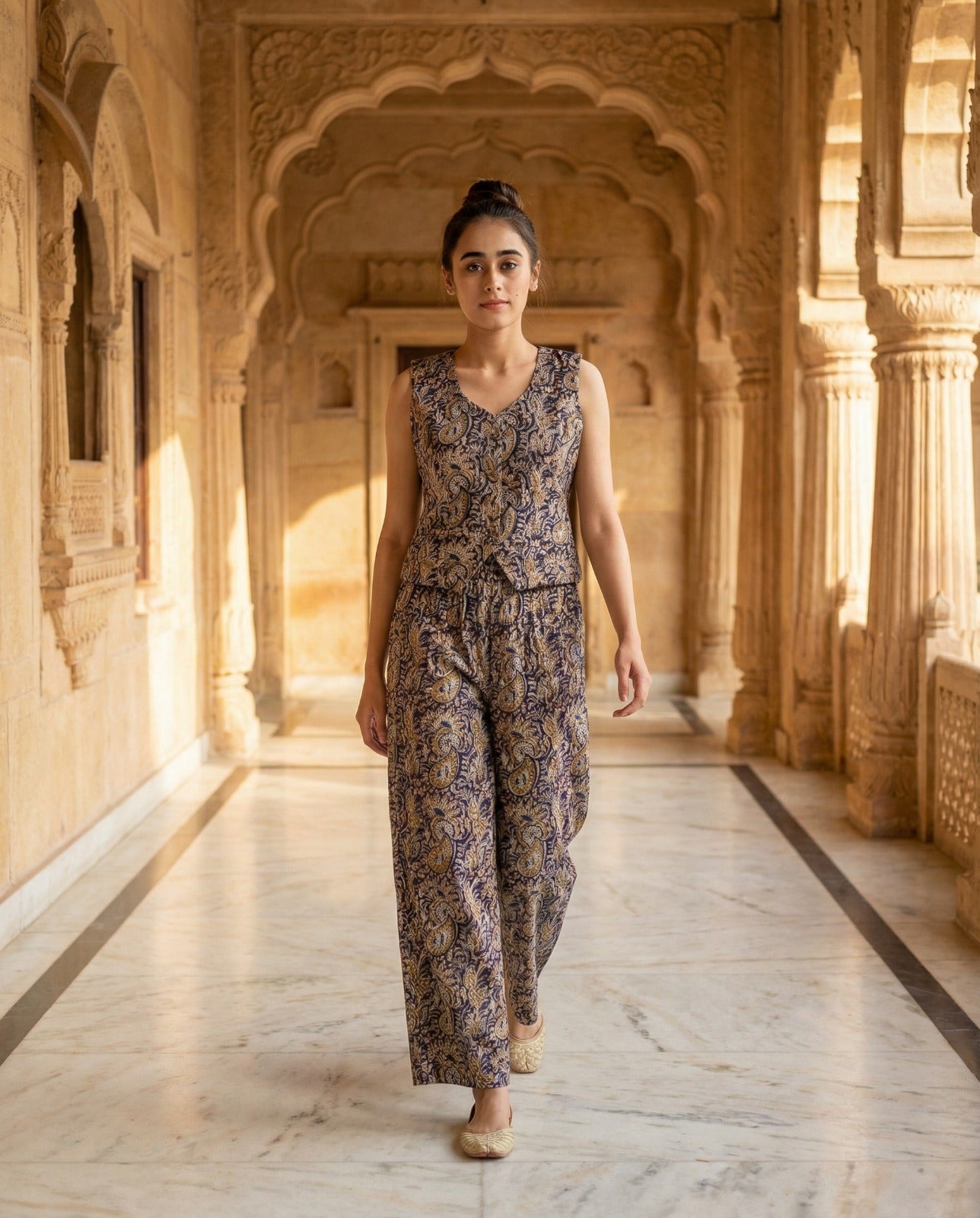 Dark Nights Kalamkari Co ord Set