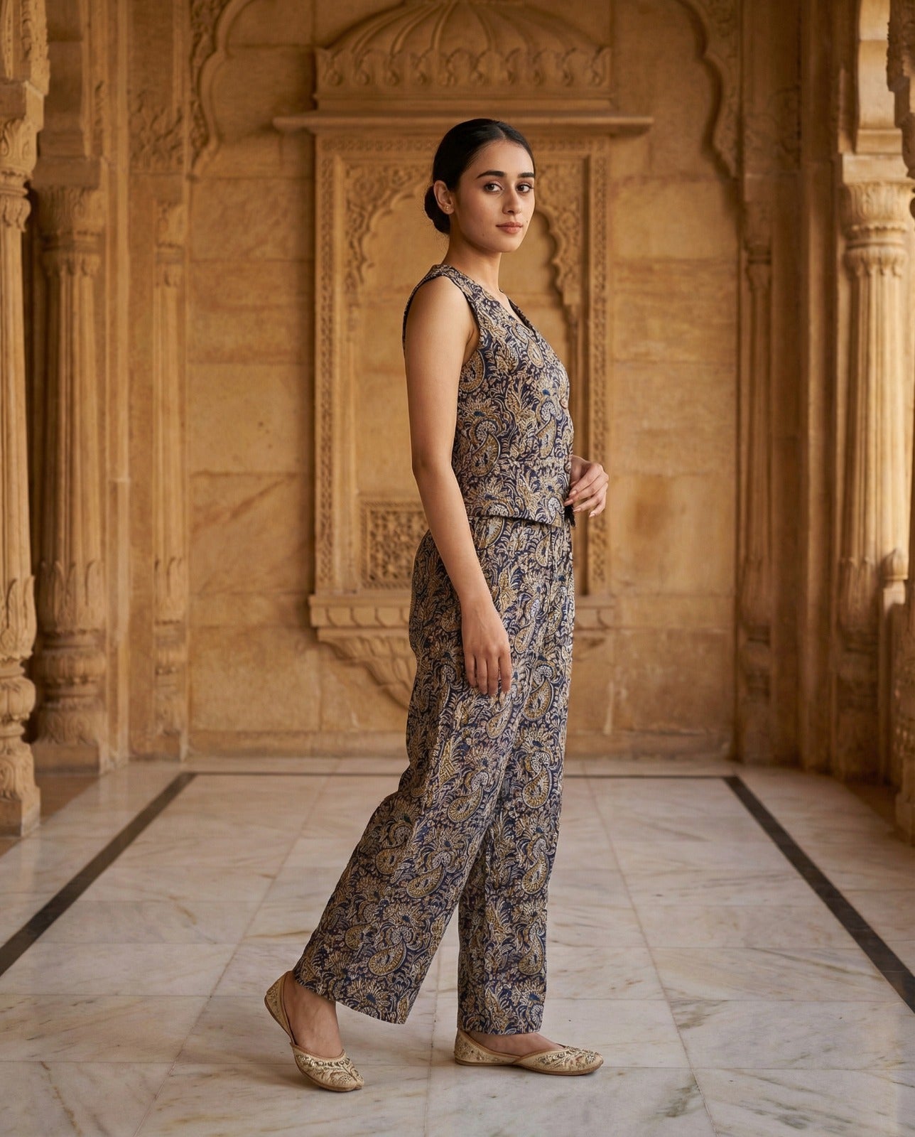 Dark Nights Kalamkari Co ord Set
