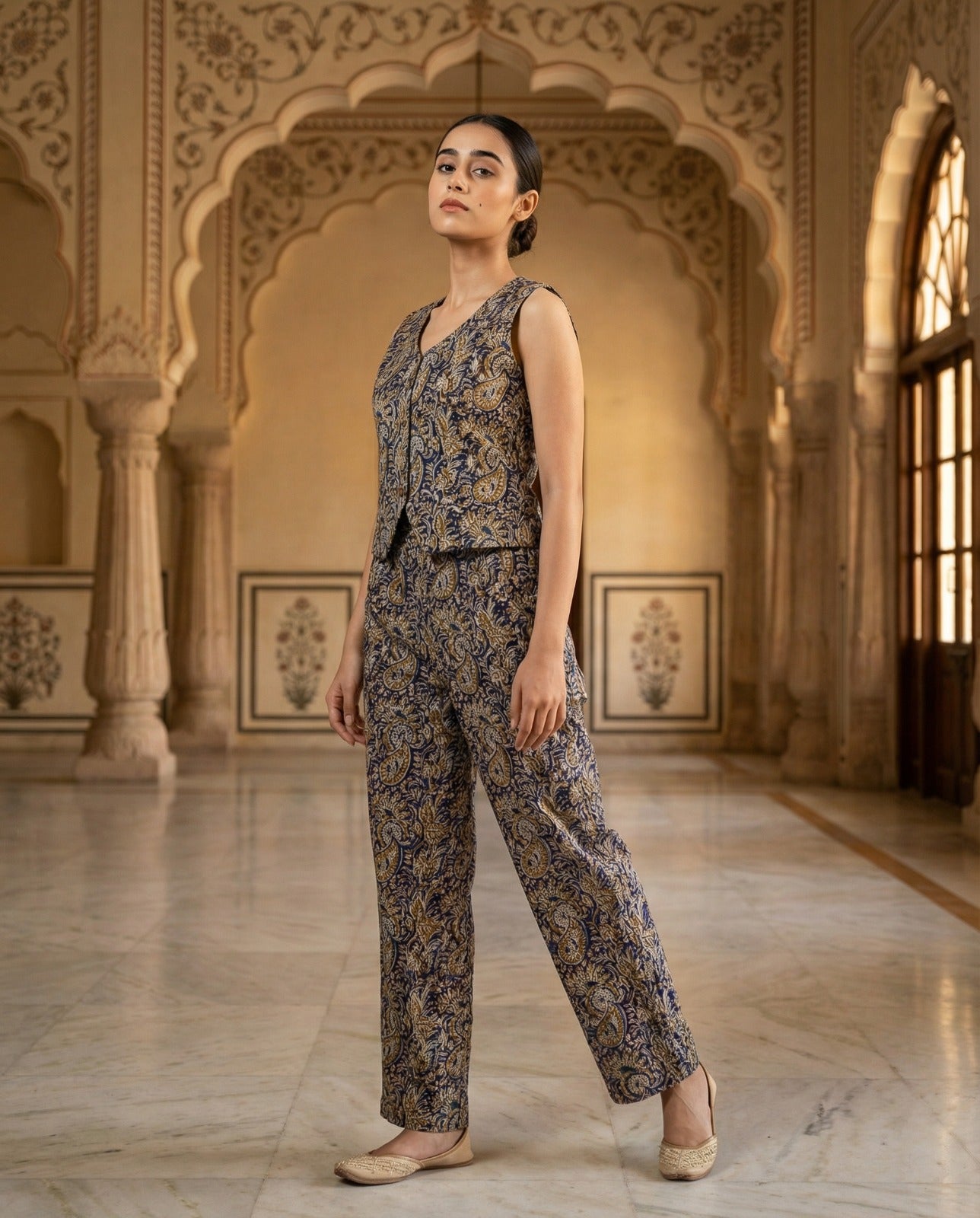 Dark Nights Kalamkari Co ord Set