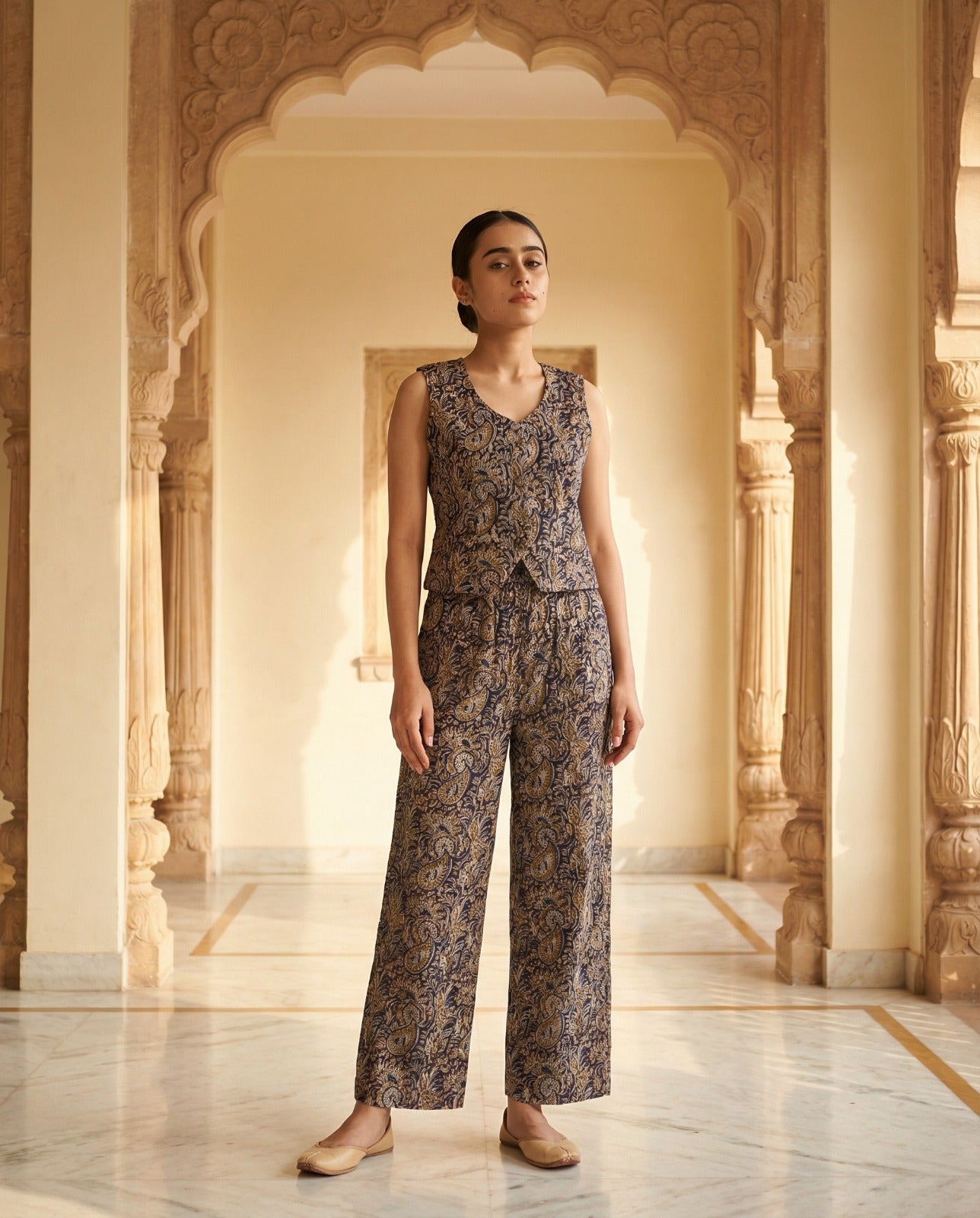 Dark Nights Kalamkari Co ord Set