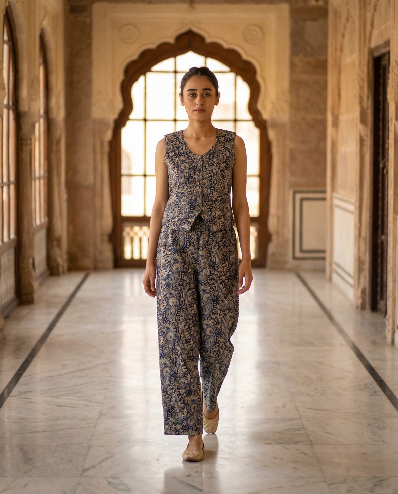 Crimson Kalamkari Co ord Set