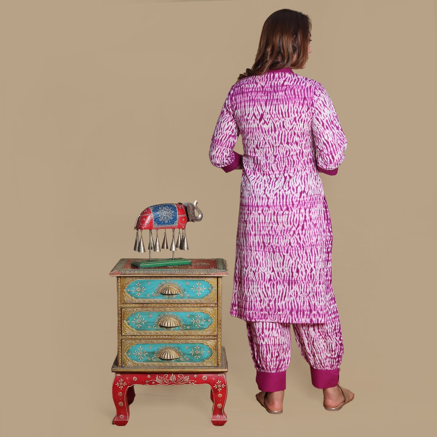 Sangria Shibori Kurta Pant Set