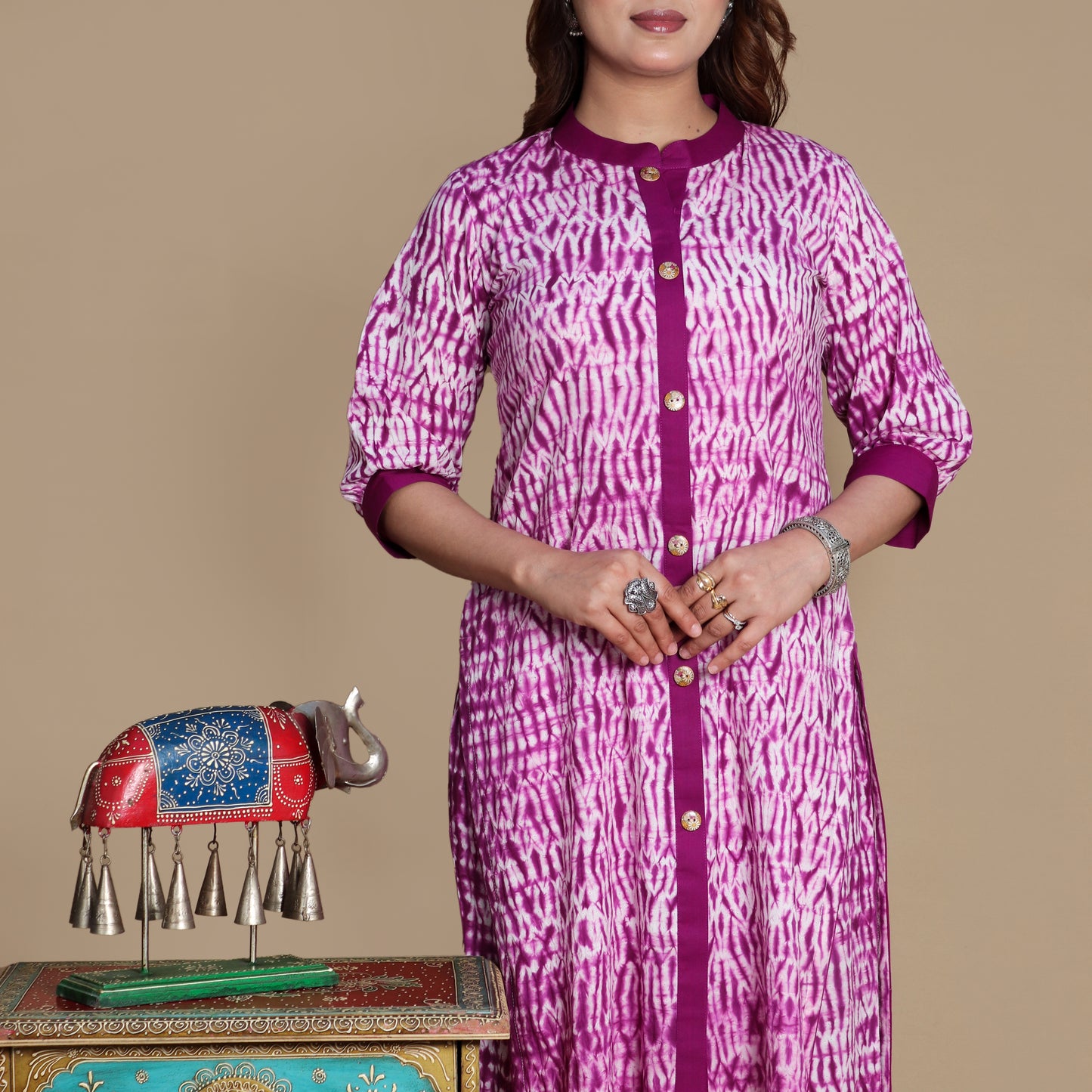 Sangria Shibori Kurta Pant Set