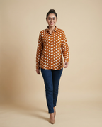 Pure cotton Polka Dots - Mustard