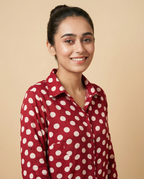 Pure Cotton Polka Dots - Red