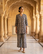 Midnight Kalamkari Co ord Set