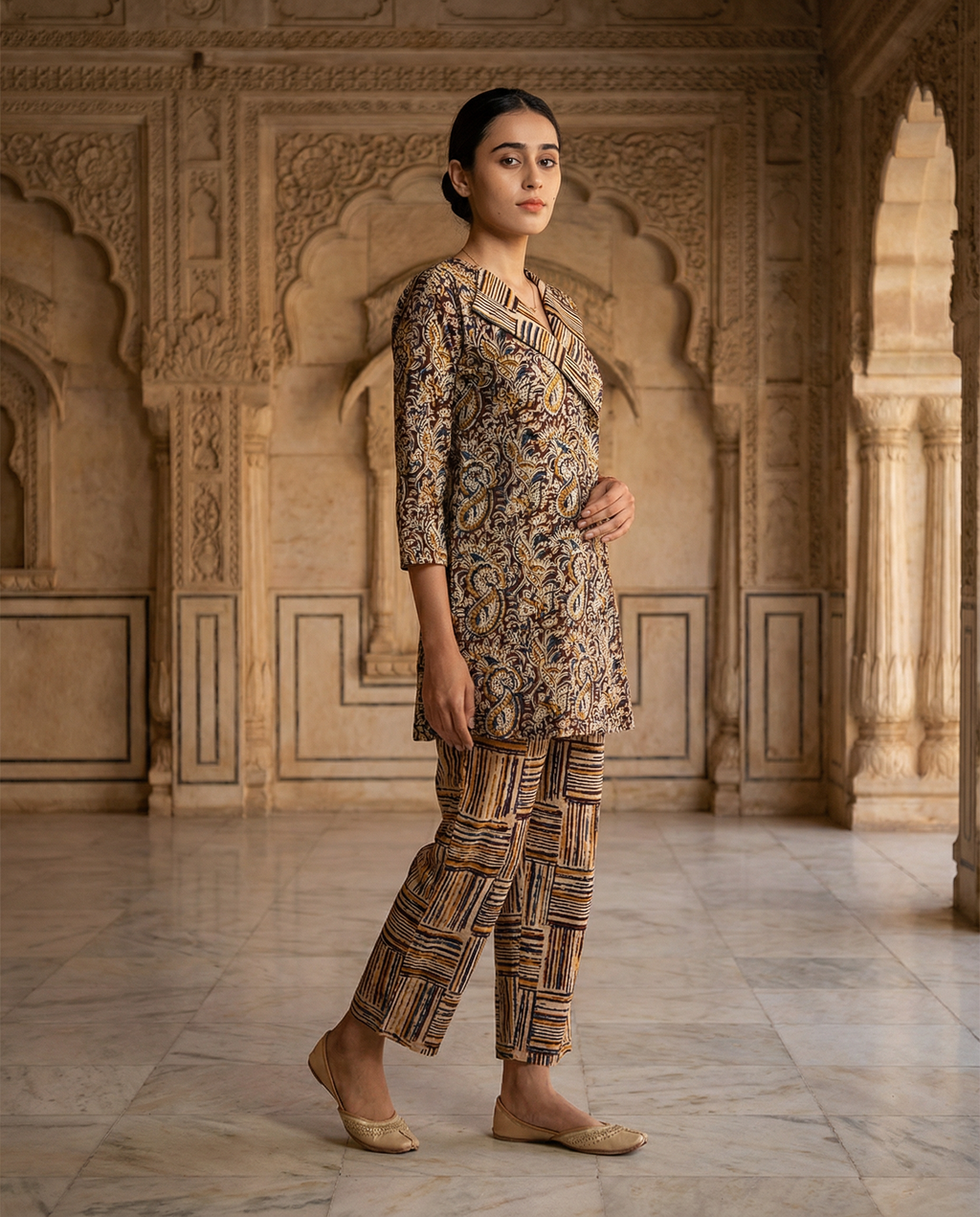 Mulberry Kalamkari Co ord Set