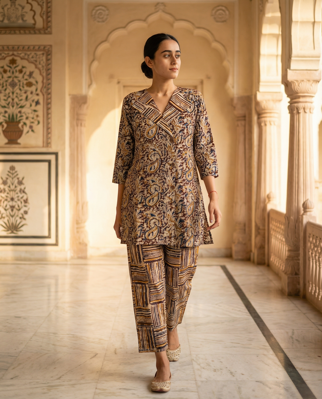 Mulberry Kalamkari Co ord Set