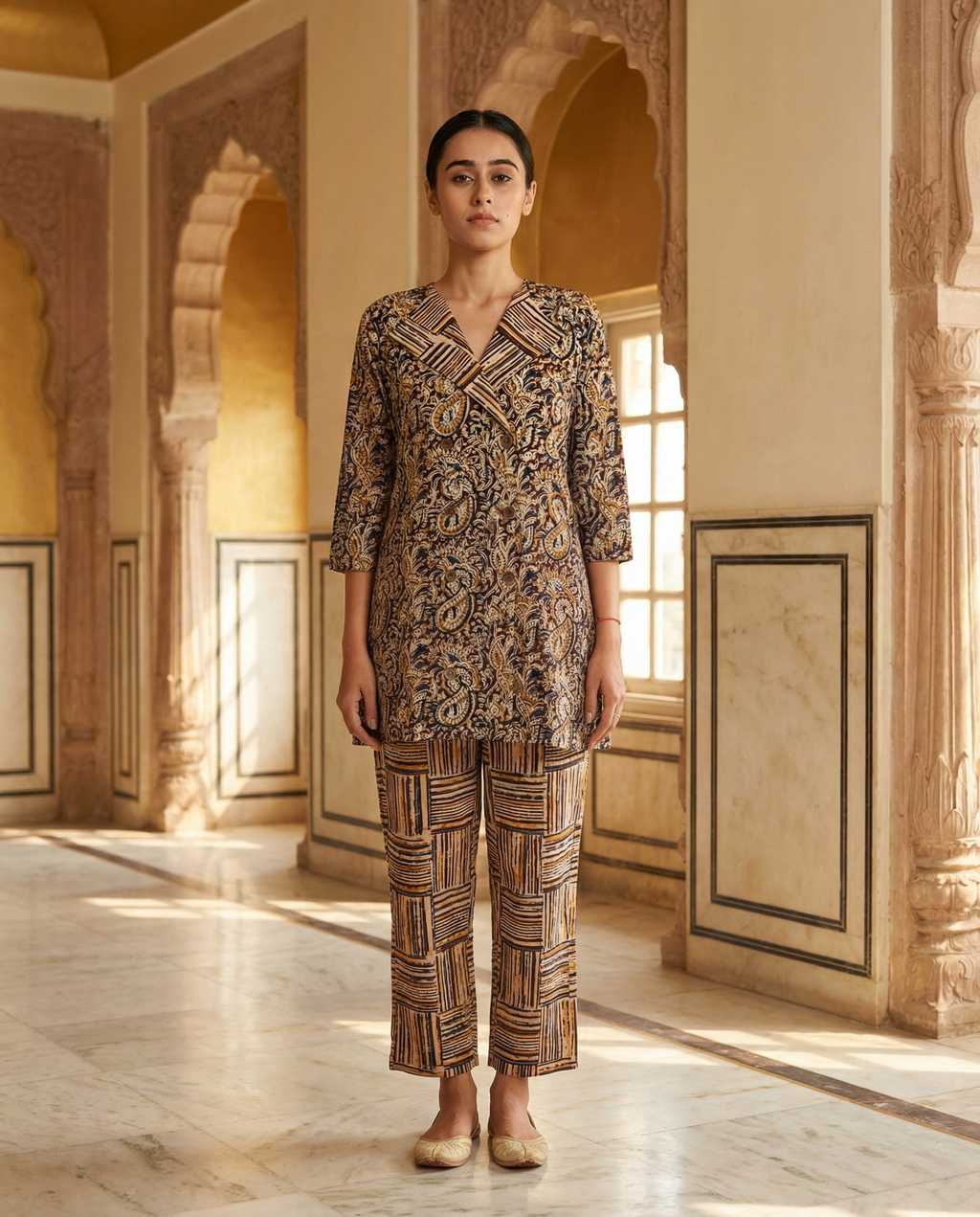 Mulberry Kalamkari Co ord Set