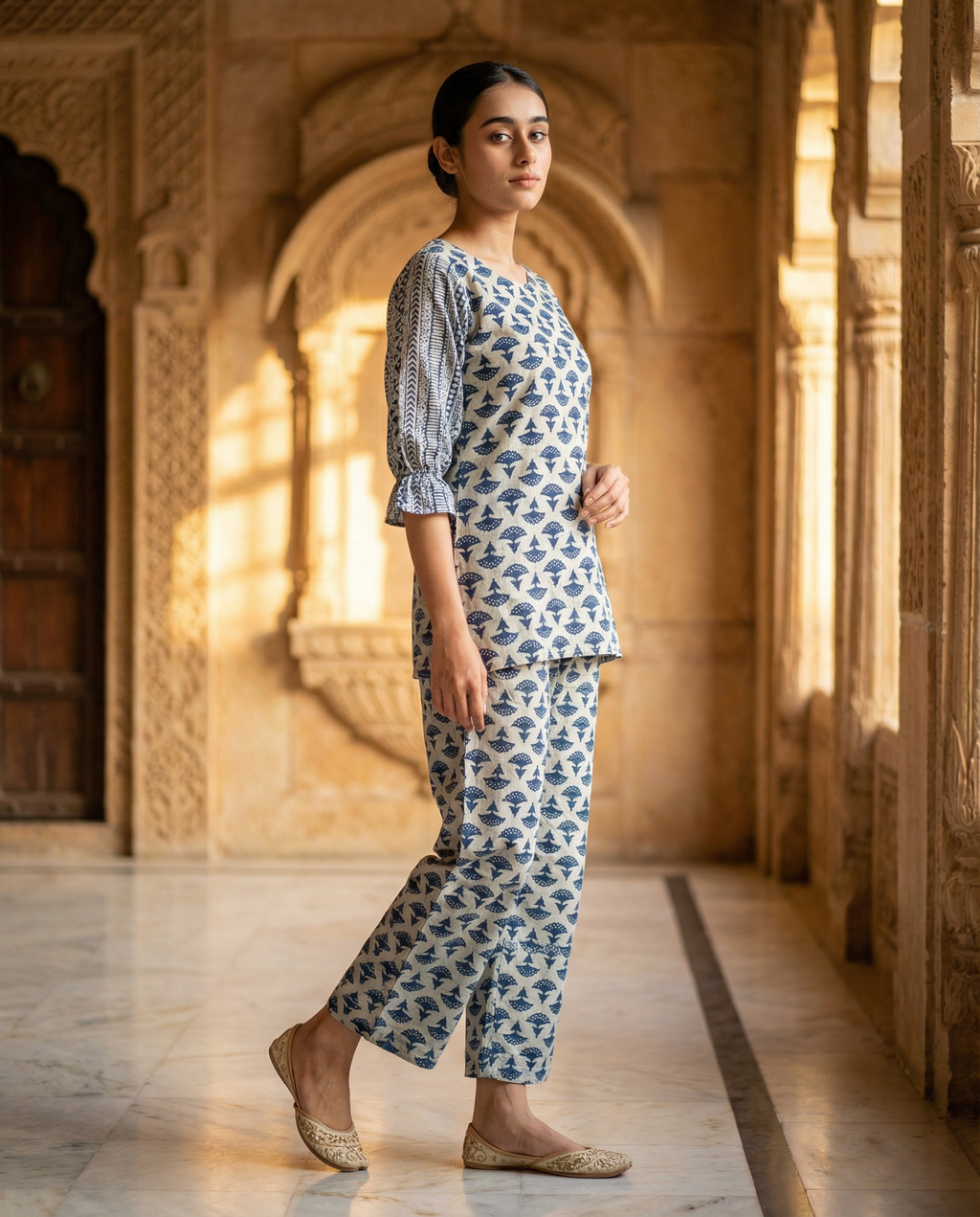Floral Indigo Co ord Set