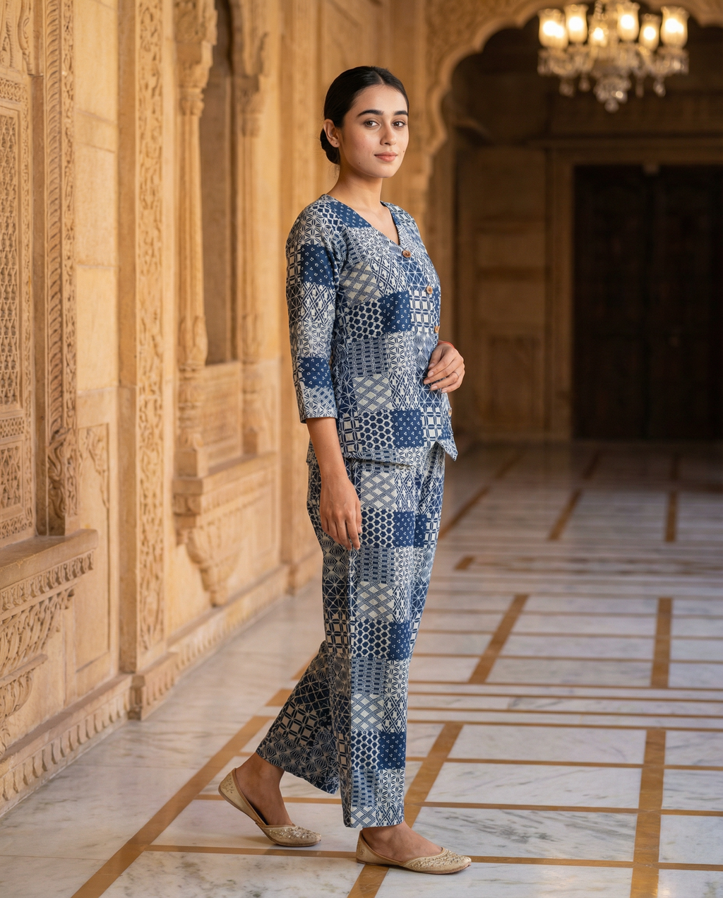 Indigo Asymmetric Co ord Set