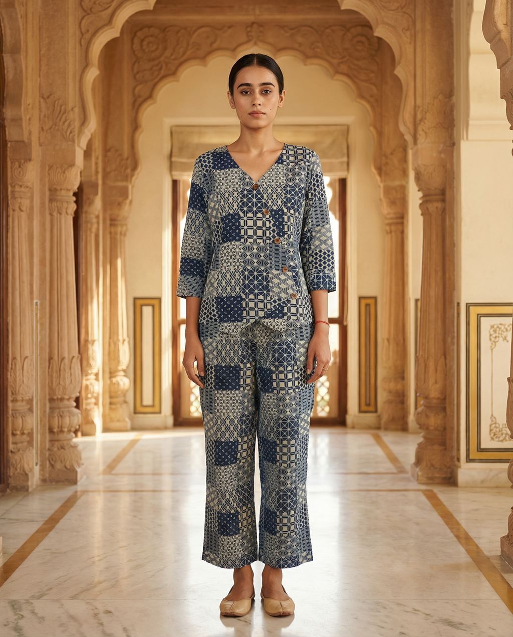 Indigo Asymmetric Co ord Set