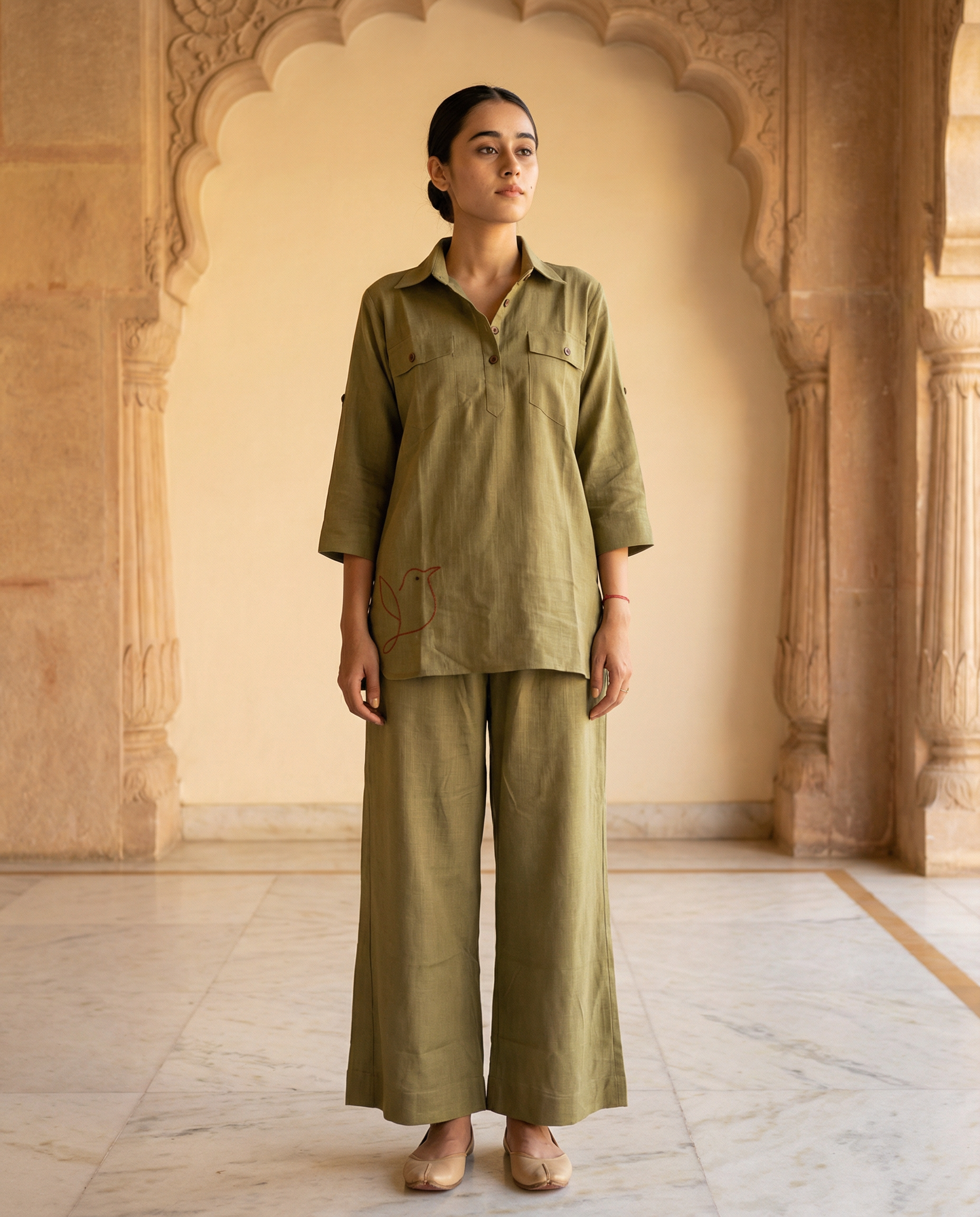 Olive Birdie Co ord Set