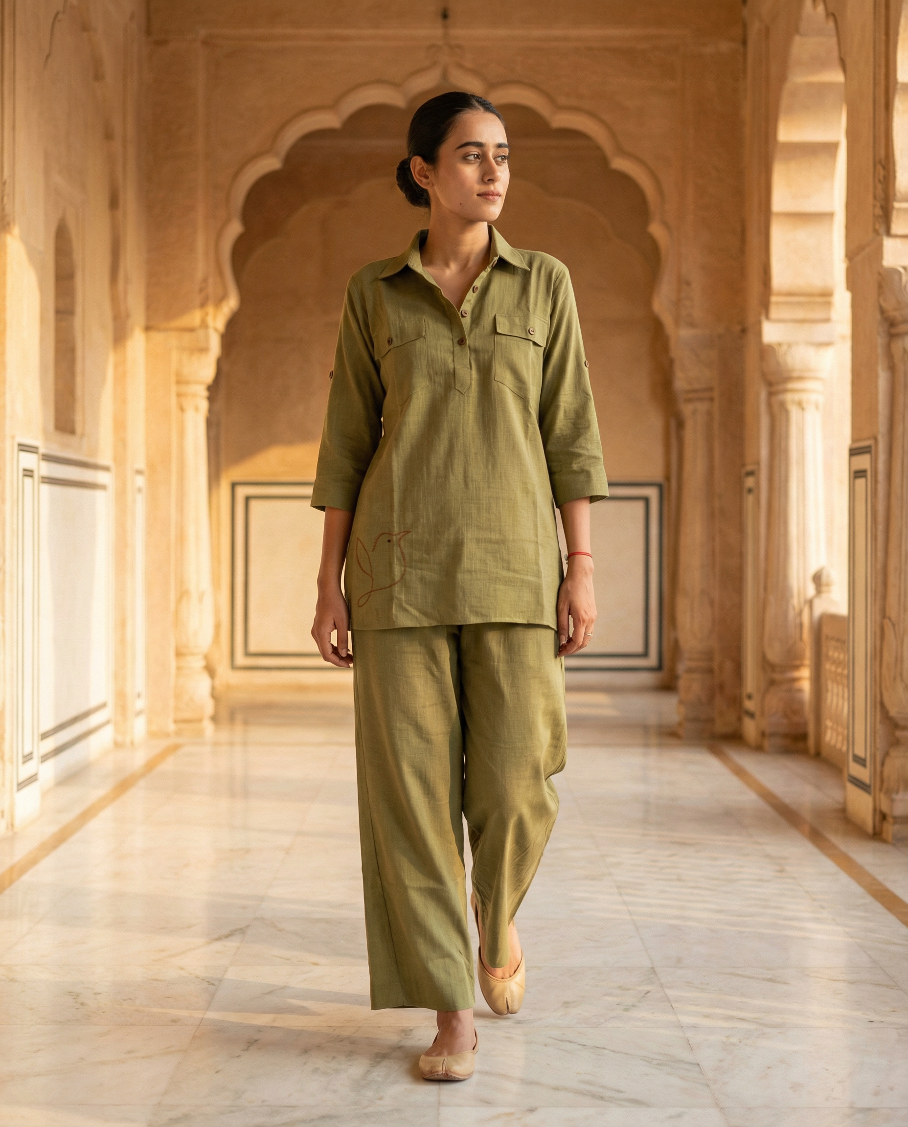 Olive Birdie Co ord Set